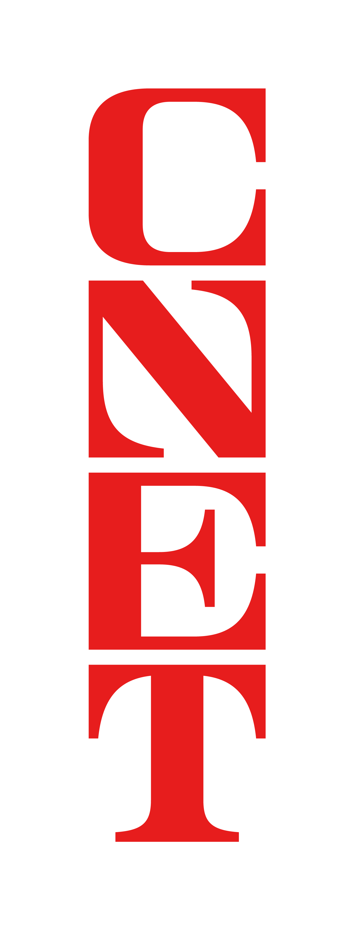 CNET Logo Vertical Red